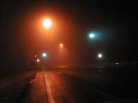 写真:濃霧の交差点